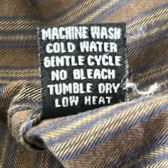 191 Unlimited Button Down Shirt Mens XL Brown Embroidered Details - Picture 8 of 8